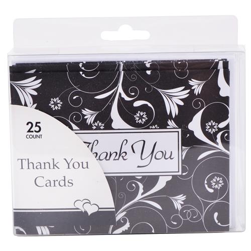 Wholesale Black & White Thank You Cards