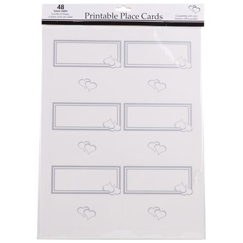 Wholesale White & Sliver Wedding Place Cards