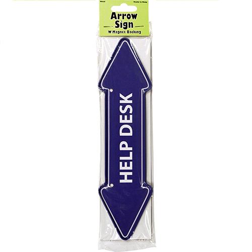 Wholesale "Help Desk" Arrow Sign Metal Magnet 2" X 7.75"