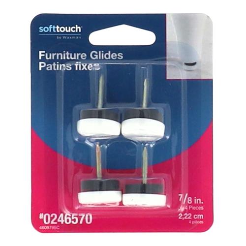 Wholesale 4PK 7/8'' ROUND NAIL-ON FURNITURE GLIDE WITH CUSHION