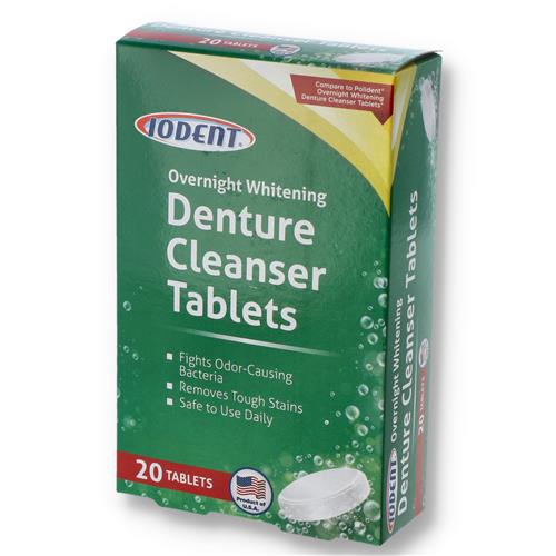 Wholesale 20ct OVERNIGHT WHITENING DENTURE CLEANSER TABLETS