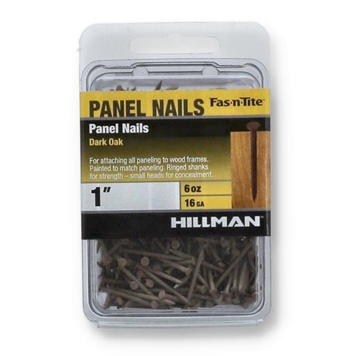 Wholesale HILLMAN 6OZ 1" 16 GAUGE DARK OAK PANEL NAILS