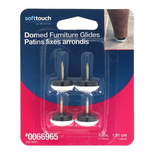 Wholesale 4PK 3/4'' ROUND DOMED NAIL-ON FURNITURE GLIDES