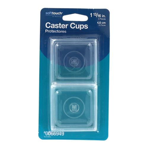 Wholesale 4PC 1-13/16'' ID SQUARE CASTER CUPS CLEAR