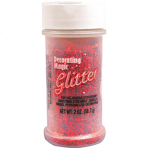 Wholesale Red Glitter Shaker Bottle.  2 oz.