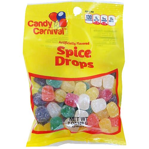 Wholesale Candy Carnival Spice Drops - Peggable bags
