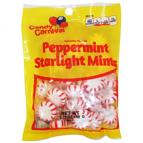 Wholesale Candy Carnival Peppermint Starlight Mints - Peggable bags