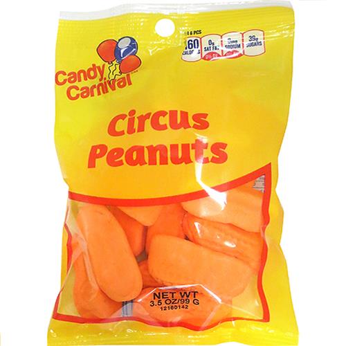 Wholesale Candy Carnival Circus Peanuts - peggable bags