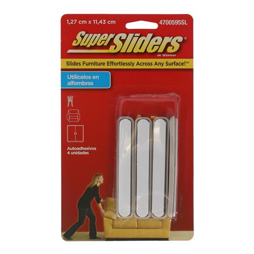 Wholesale 4PC 4x1/2'' SUPER SLIDERS SELF-STICK ENG/SP LABEL