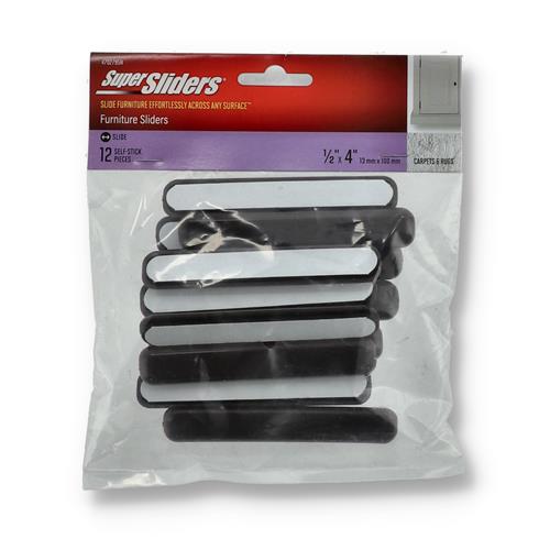 Wholesale 12PC 4'' x 1/2'' HARD SUPER SLIDERS SELF-STICK