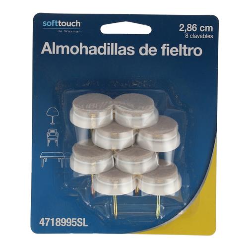 Wholesale 8PC 1-1/8'' ROUND GLIDE SLIDE NAIL-ON SPANISH ONLY PACKAGE