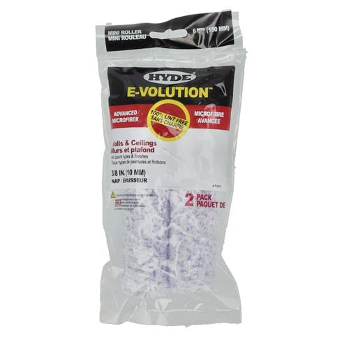 Wholesale HYDE E-VOLUTUION 2PK 6'' MICROFIBER MINI ROLLER COVERS 3/8'' NAP