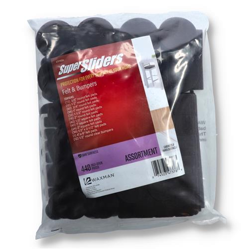 Wholesale 440PC BROWN FELT PAD & BUMPER VALUE PACK ASSORTMENT GLW