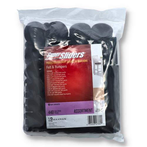 Wholesale Z440PC BLACK FELT PAD & BUMPER VALUE PACK ASSORTMENT