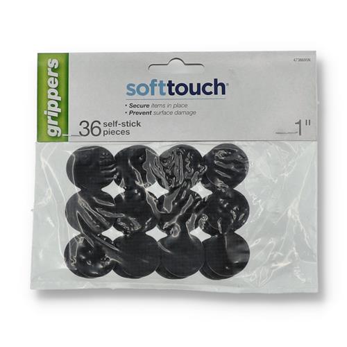 Wholesale Z36PC 1'' BLACK ROUND GRIPPERS SELF-STICK