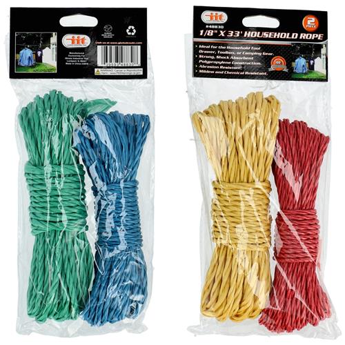Wholesale 2PC 1/8" X 33' Household Rope