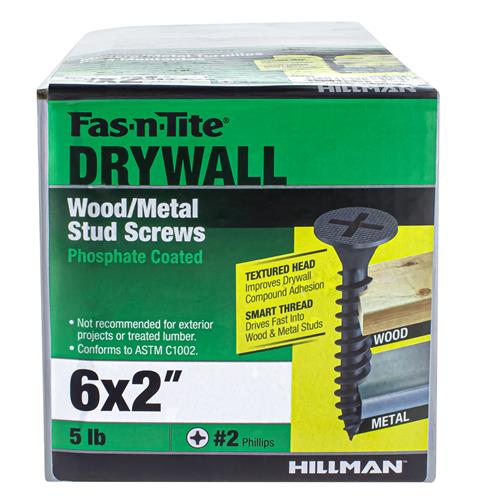 Wholesale FAS-N-TITE 5LB DRYWALL WOOD-METAL STUD SCREWS 6x2'' #2PH