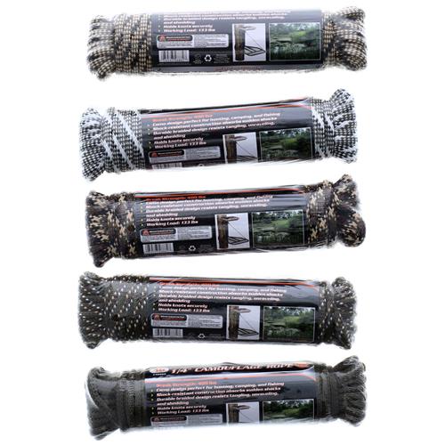 Wholesale 1/4"x50'  Camouflage Rope