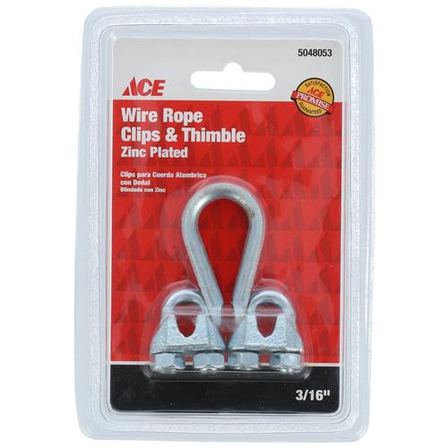 Wholesale z2pk 3/16'' WIRE ROPE CLIPS & THIMBLE