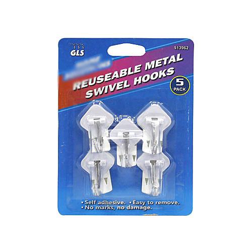 Wholesale Reusable Metal Swivel Hooks 5 pack