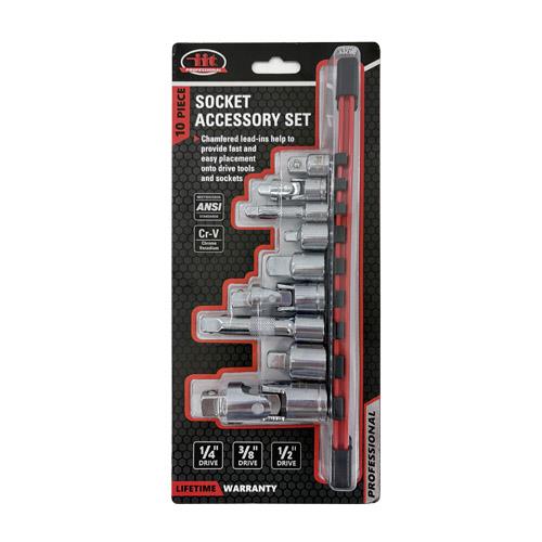 Wholesale IIT PRO 10PC CHROME CRV SOCKET ADAPTERS ON RAIL