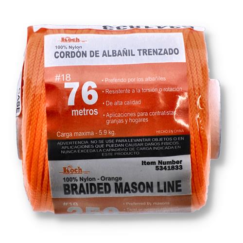 Wholesale 250' #18 NEON ORANGE BRAIDED MASON LINE