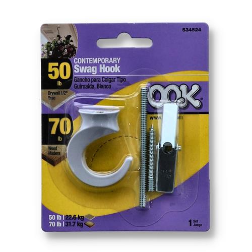 Wholesale OOK 50LB CONTEMPORARY SWAG HOOK WHITE