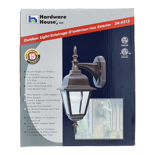 Wholesale 1LT WALL LIGHT RUST