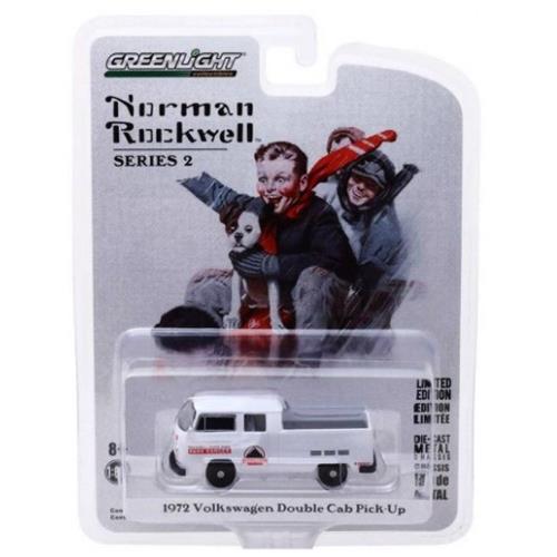 Wholesale 2PK NORMAN ROCKWELL SERIES II 1:64 SCALE 1972 VOLKSWAGEN DOUBLE CAB PICK-UP - WH
