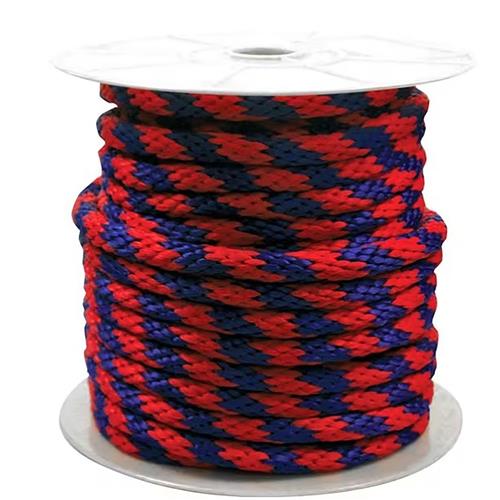 Wholesale SOLID BRAID POLY ROPE   BLUE/RED 5/8  x  140 ft.