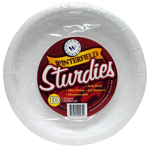 Wholesale Sturdies Ultra White Paper Plates 10.25"""" GLW