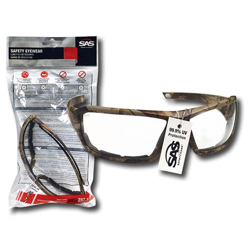 Wholesale Camo Clear Lens Safety Glasses.