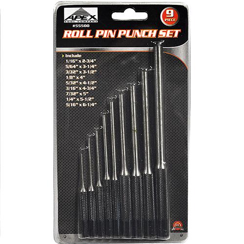 Wholesale 9pc APEX brand Roll Pin Punch Set