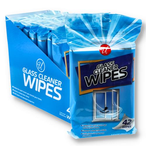 Wholesale 42ct GLASS CLEANING WIPES