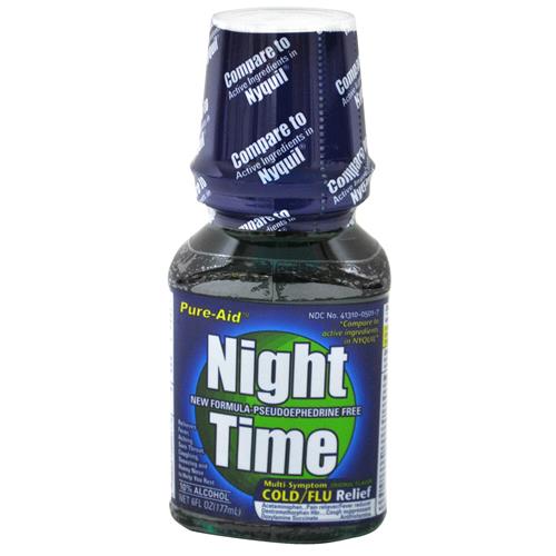 Wholesale Pure-Aid Night Time Cold/Flu (Nyquil)
