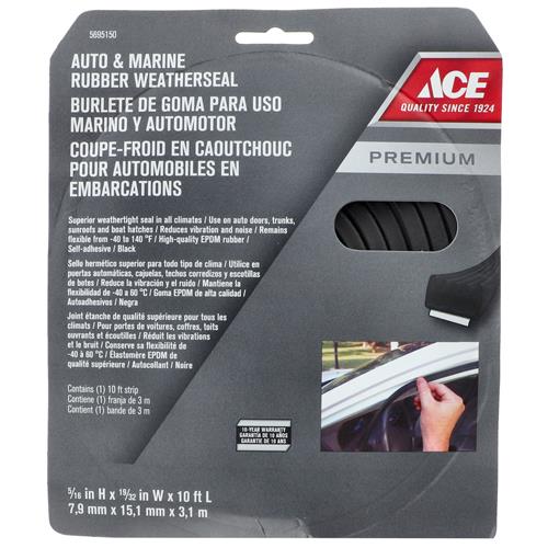 Wholesale Z10' BLACK AUTO & MARINE RUBBER WEATHERSEAL STRIP 5/16x23/64''