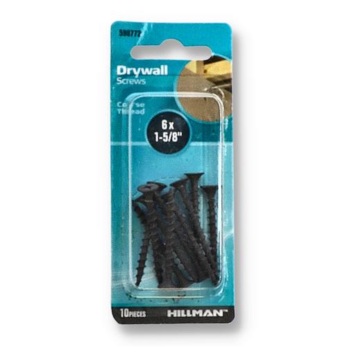 Wholesale HILLMAN 10PC COARSE DRYWALL SCREWS #6x1-5/8''