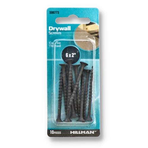 Wholesale HILLMAN 10PC COARSE DRYWALL SCREWS #6x2''