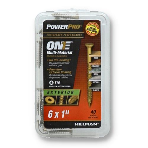 Wholesale POWER PRO 40CT #6x1'' T15 MULTI-MATERIAL SCREW