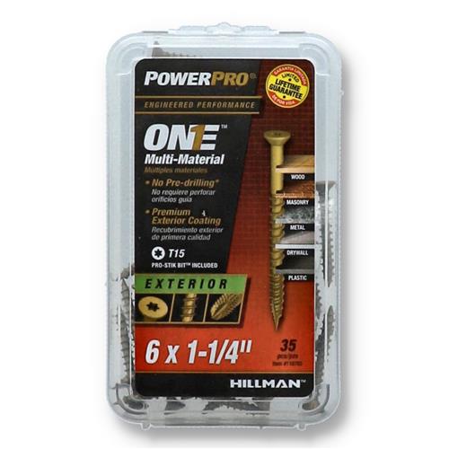 Wholesale POWER PRO 35ct #6x1-1/4'' T15 MULTI-MATERIAL SCREW