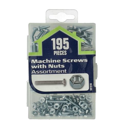 Wholesale HILLMAN 195PC MACHINE SCREW & NUT KIT IN REUSABLE CASE