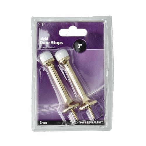 Wholesale HILLMAN 2PK RIGID DOOR STOPS BRASS FINISH