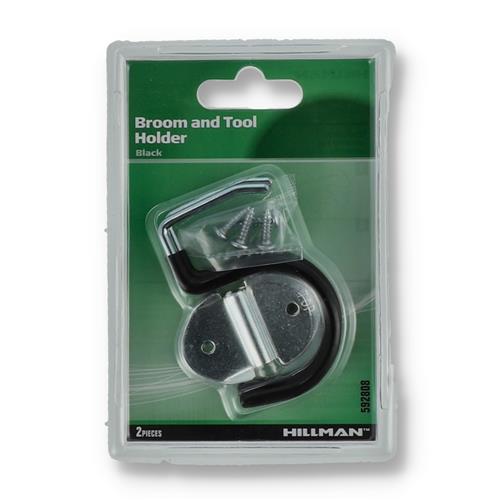 Wholesale HILLMAN 2PC BROOM & TOOL HOLDER HOOK BLACK