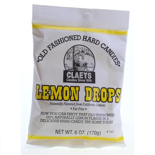 Wholesale Claeys Lemon Hard Candy - Peg Bag