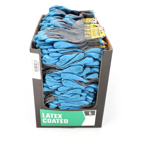 Wholesale FG LatexCoated GrayShell BlueCuffBlue-L Gloves