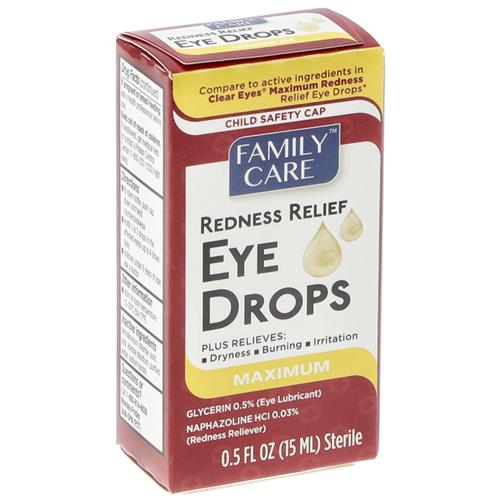 Wholesale Family Care Eye Drops Maximum redness relief (Compare to Clear Eyes Max)