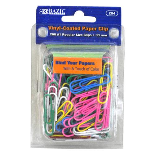 Wholesale Paper Clips Colored Bazic GLW