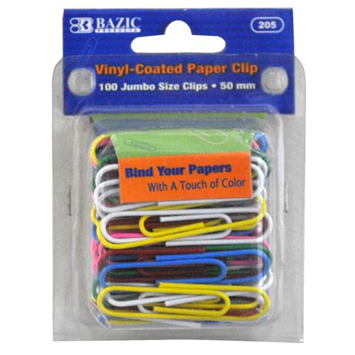 Wholesale Paper Clips Colored Jumbo Bazic GLW