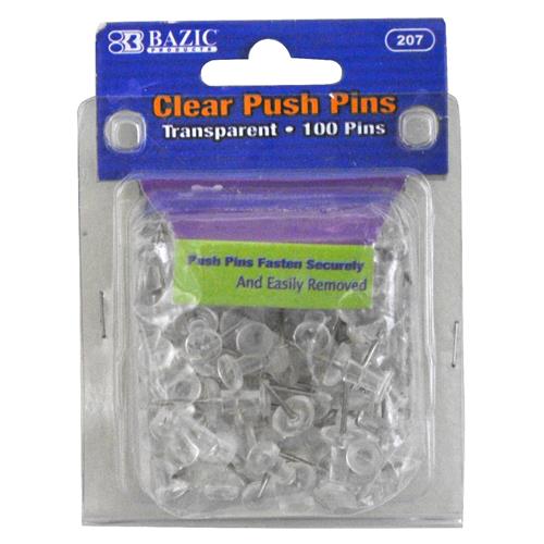 Wholesale Push Pins - Clear - Transparent - Bazic