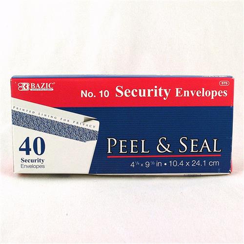 Wholesale USE 57524 Envelopes Peel & Seal White Security Bazic GLW